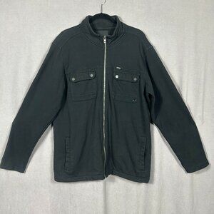 Hurley Men's Sweat Coat Jacket Black Size Large Full Zip Up Casual